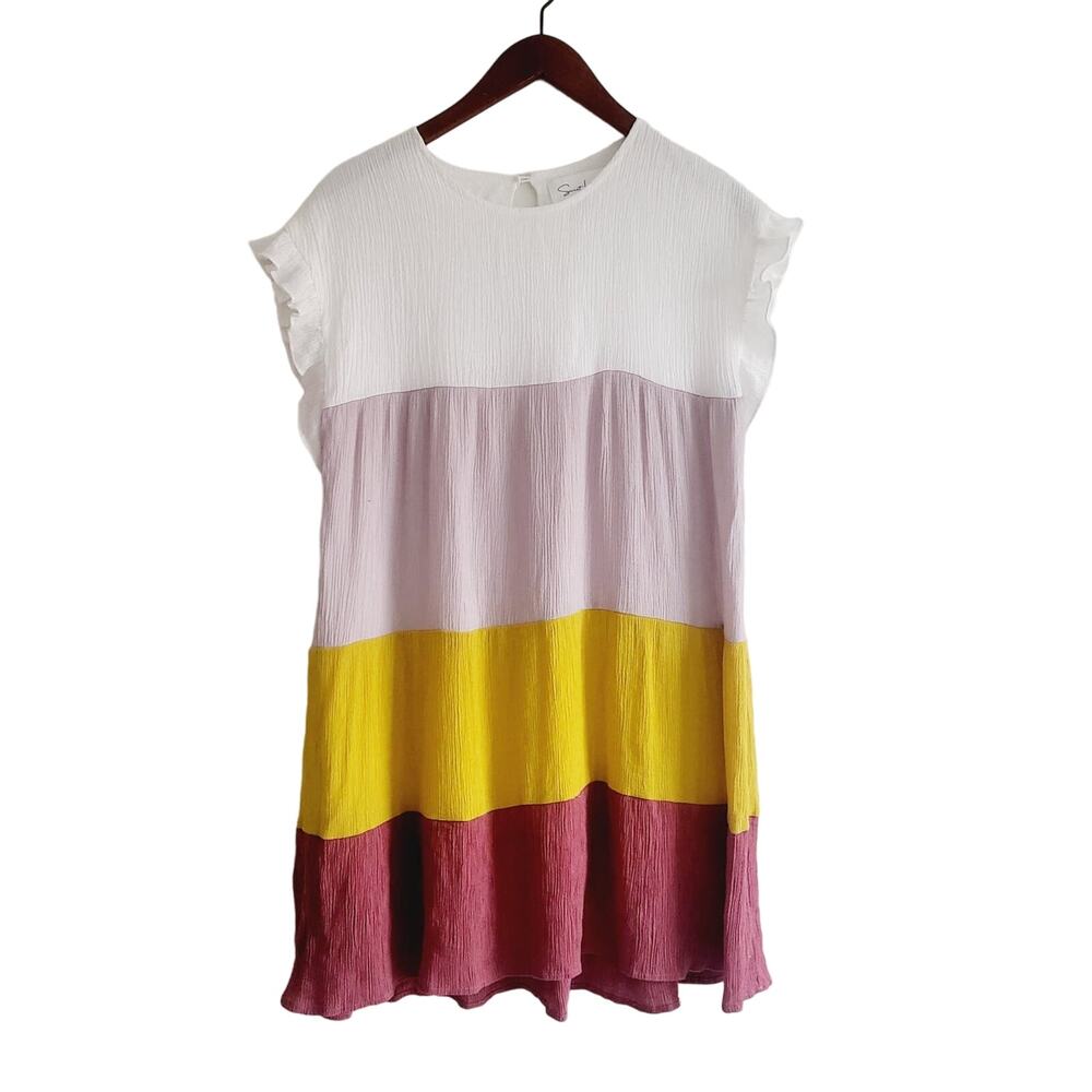 Tiered color block size small dress